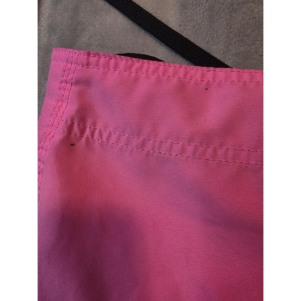 Hurley Mens Board Shorts Size 33 Pink Surf Swim Beach Logo Drawstring